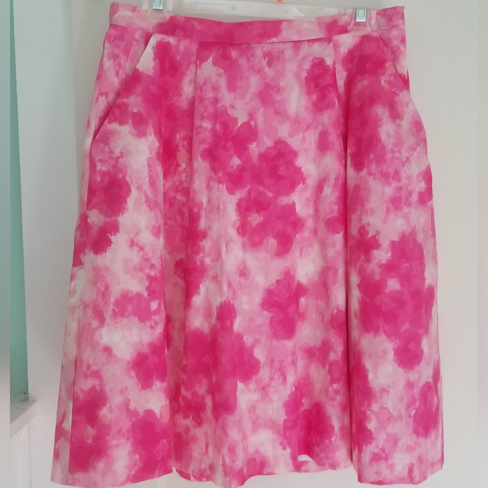 Ellen Tracy Pink A-Line Knee-Length Skirt